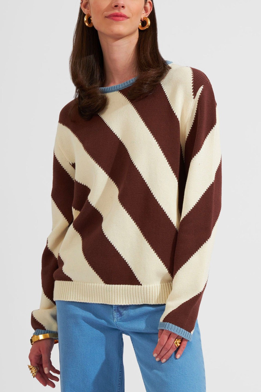 Knitwear And Sweaters La DoubleJ | Veneziana Sweater In Chocolate Multi