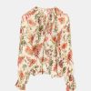 Tops And Shirts ULLA JOHNSON | Bernadette Silk Blouse In Cream Freesia Floral