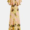 Dresses Victoria Beckham | Drape Shoulder Dress In Peach Lime Multi