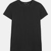 Tops And Shirts ATM Anthony Thomas Melillo | Slub Jersey Schoolboy Crew Tee In Black