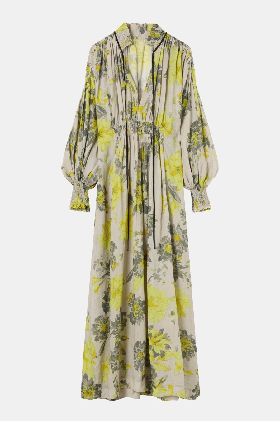 Dresses Lee Mathews | Lila Dress In Lemon Yellow