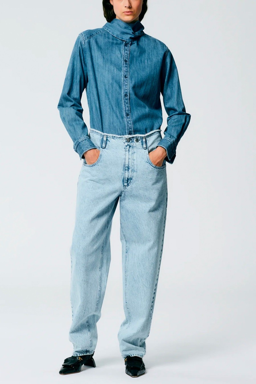 Jeans Tibi | Newman Jean In Acid Iceburg Denim