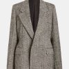 Coats And Jackets Victoria Beckham | Waisted Fit Jacket In Monochrome Multi