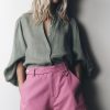 Tops And Shirts Sarah Jane Clarke | Maluku Blouse In Camping Green