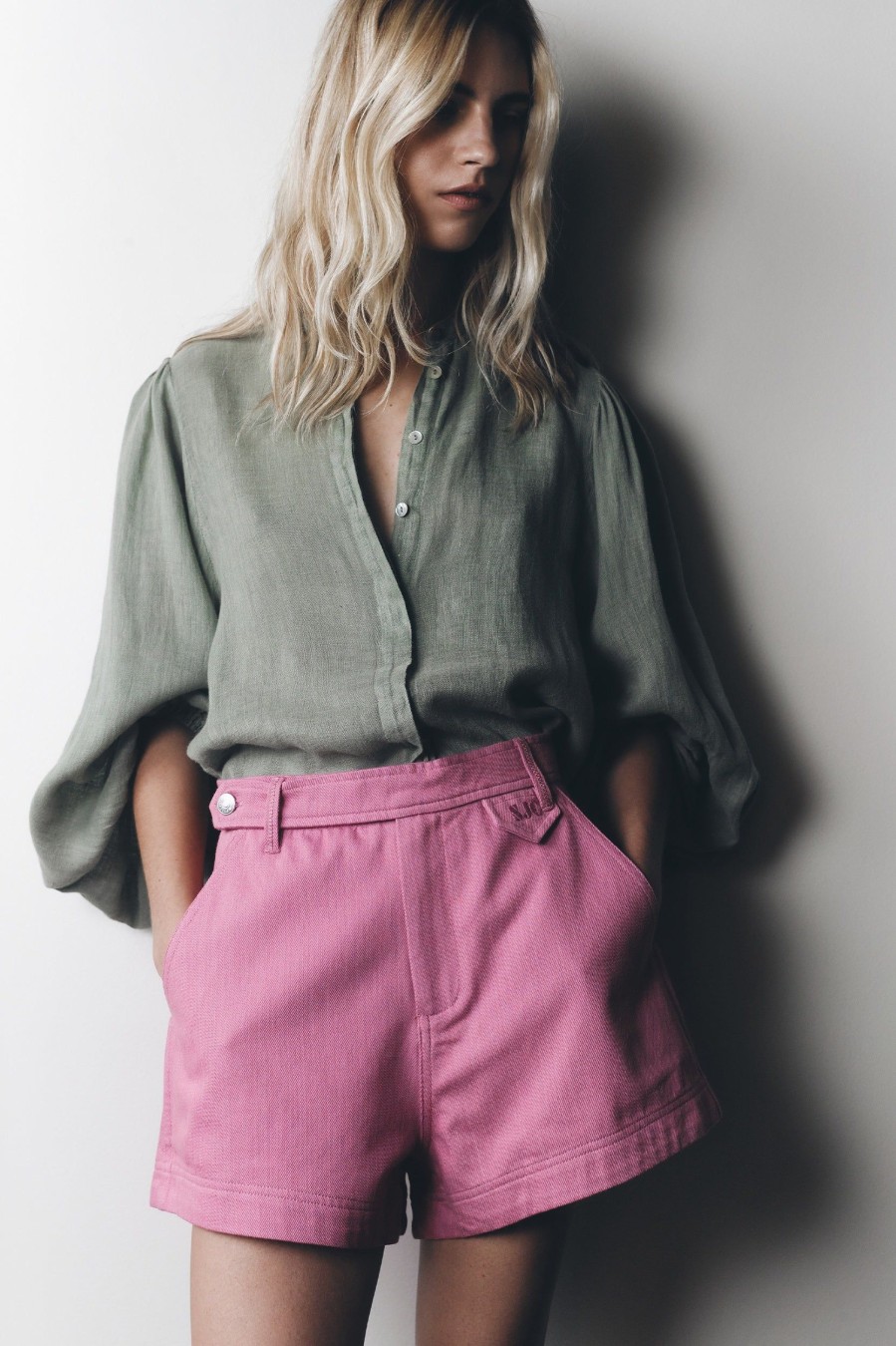 Tops And Shirts Sarah Jane Clarke | Maluku Blouse In Camping Green