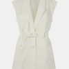 Coats And Jackets Christopher Esber | Sleeveless Belted Jacket In White