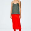 Skirts Tibi | The Slip Skirt In Red