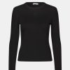 Tops And Shirts SAKS POTTS | Eloise Long Sleeve Tee In Black