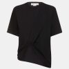 Tops And Shirts Victoria Beckham | Twist Front Tee In Black