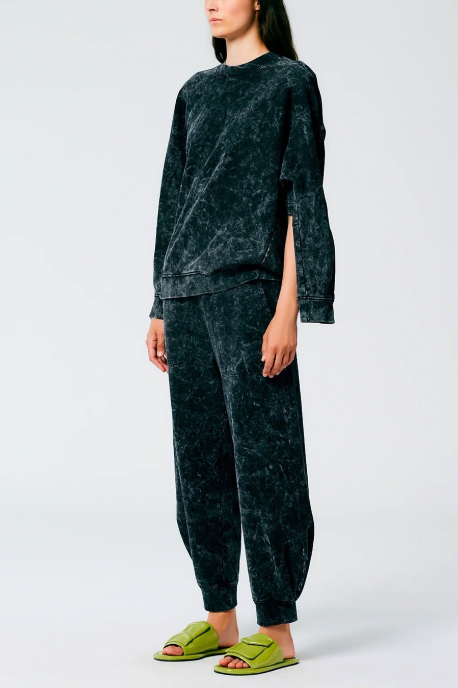 Trousers Tibi | Acid Wash Calder Sweatpant - Regular Multi