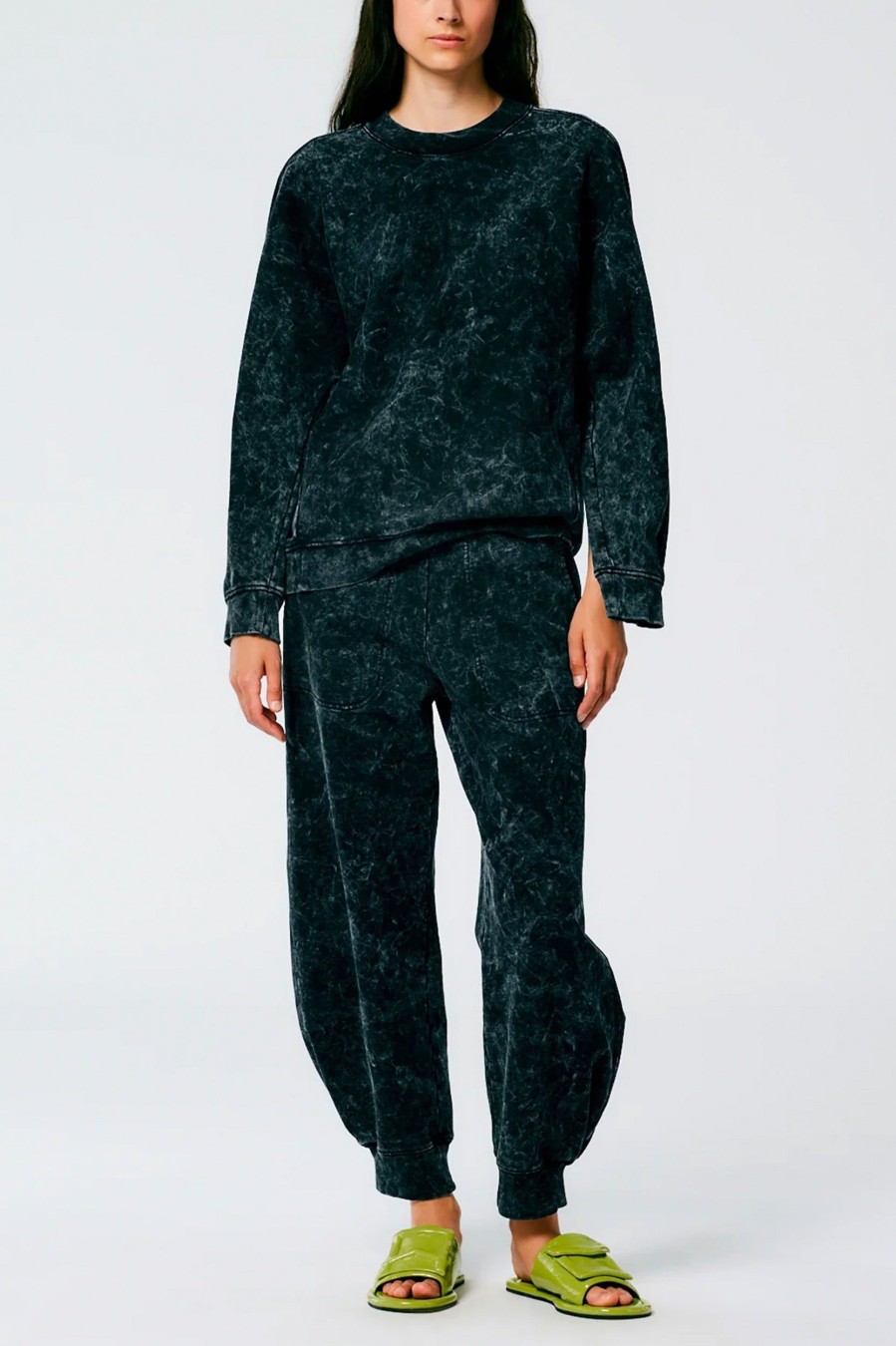 Trousers Tibi | Acid Wash Calder Sweatpant - Regular Multi