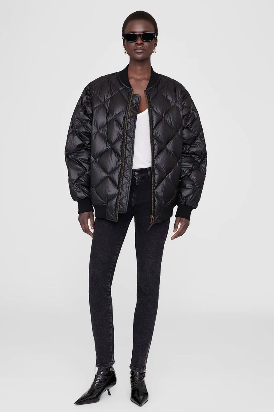 Coats And Jackets Anine Bing | Leo Puffer In Black