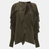 Tops And Shirts Victoria Beckham | Romantic Blouse In Oregeno Green