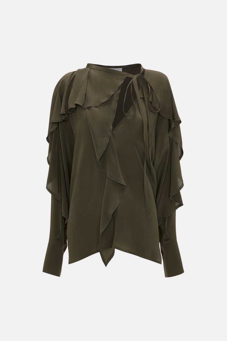 Tops And Shirts Victoria Beckham | Romantic Blouse In Oregeno Green