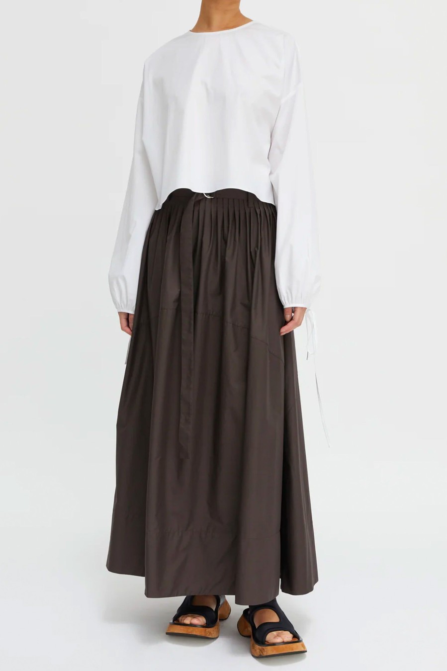 Skirts Lee Mathews | Soho Maxi Skirt In Chocolate Brown