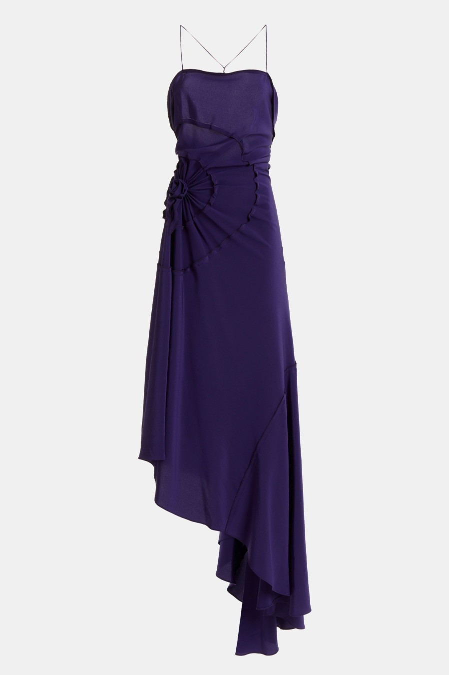 Dresses Victoria Beckham | Asymmetric Flower Detail Cami Dress Purple