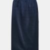 Skirts Tibi | Summer Satin Slip Skirt In Dark Navy Blue