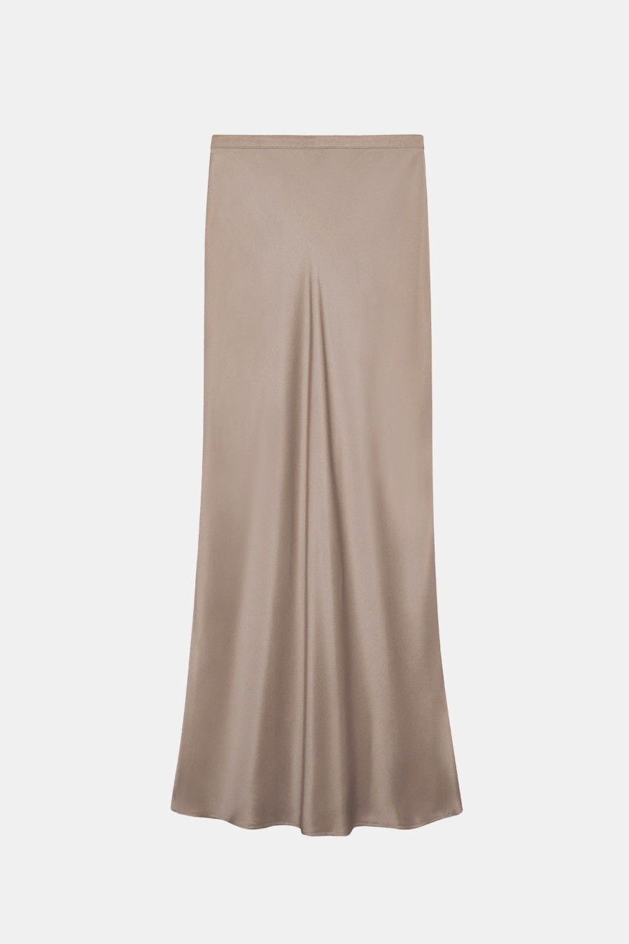 Skirts Anine Bing | Bar Silk Maxi Skirt In Taupe Neutrals