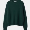 Knitwear And Sweaters Soft Goat | Boyfriend O-Neck Cashmere Sweater In Pine Green