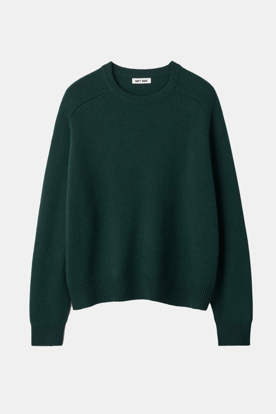 Knitwear And Sweaters Soft Goat | Boyfriend O-Neck Cashmere Sweater In Pine Green