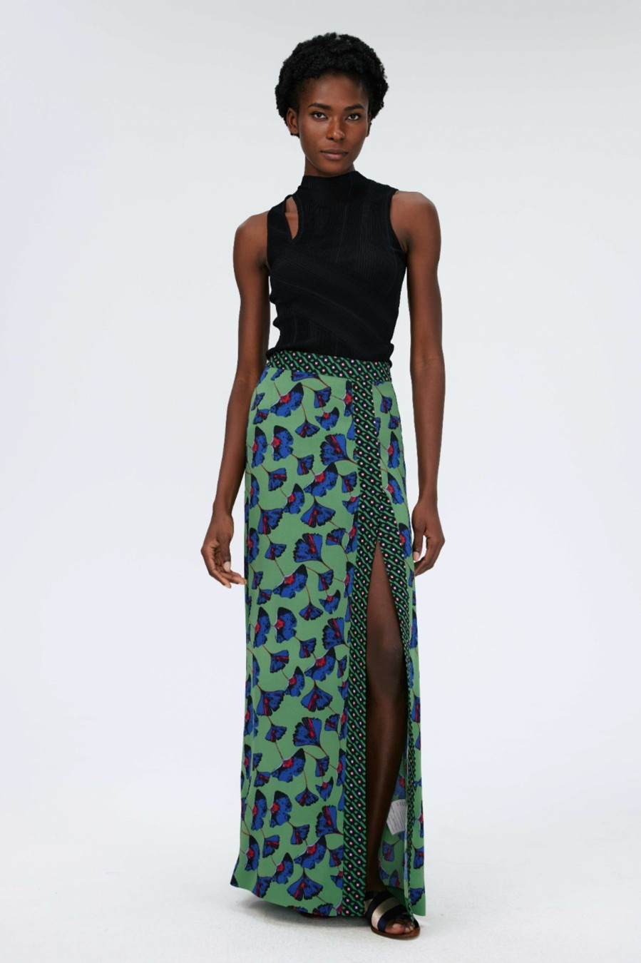 Skirts Diane Von Furstenberg | Latrice Skirt In Falling Gingko Green