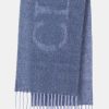 Accessories CLOSED | Logo Scarf In Heather Blue