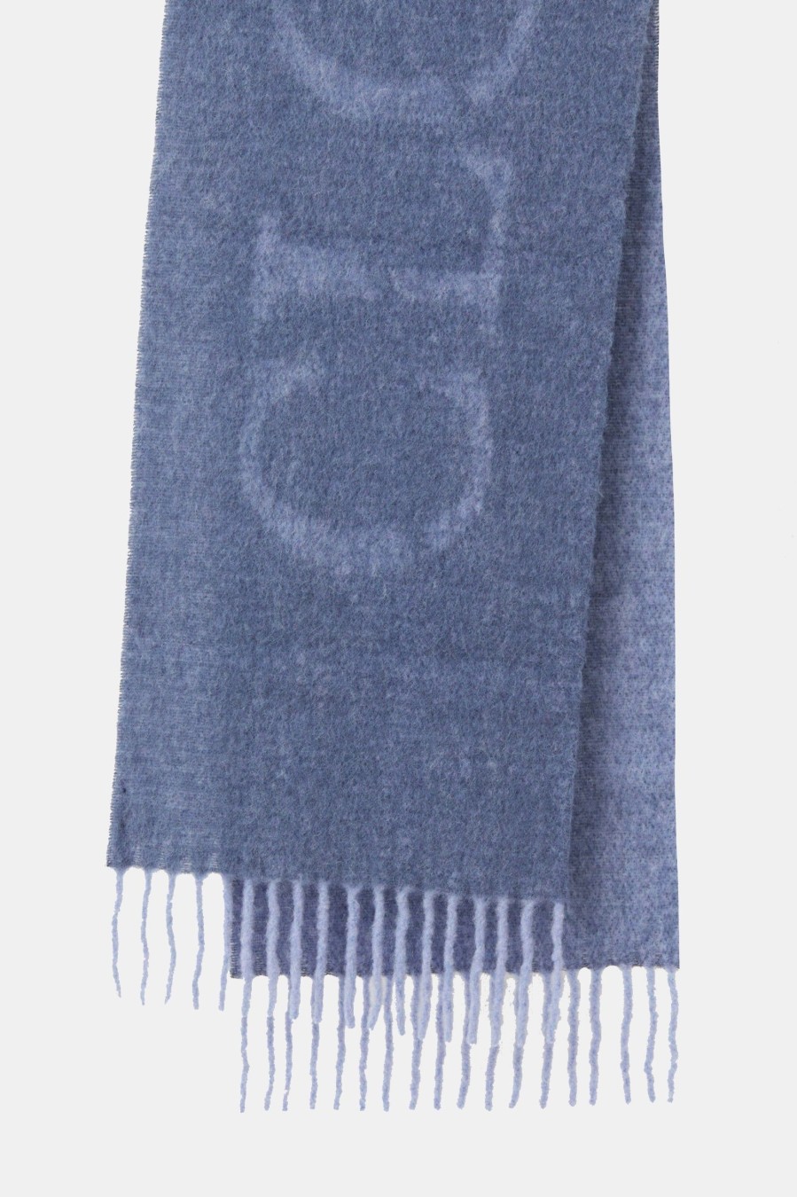 Accessories CLOSED | Logo Scarf In Heather Blue