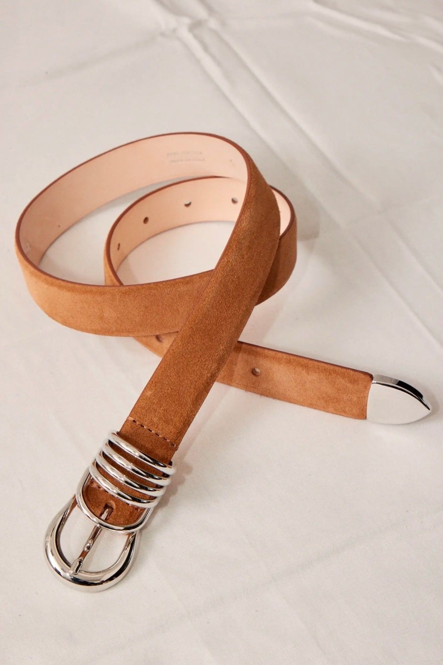 Accessories Déhanche | Hollyhock Suede Belt In Caramel Neutrals