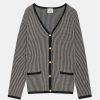 Knitwear And Sweaters Anine Bing | Dave Cardigan In Black & White Multi