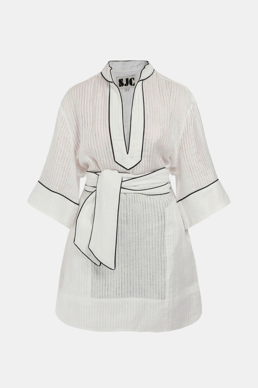 Dresses Sarah Jane Clarke | Bambi Kaftan In Paper Ivory Neutrals