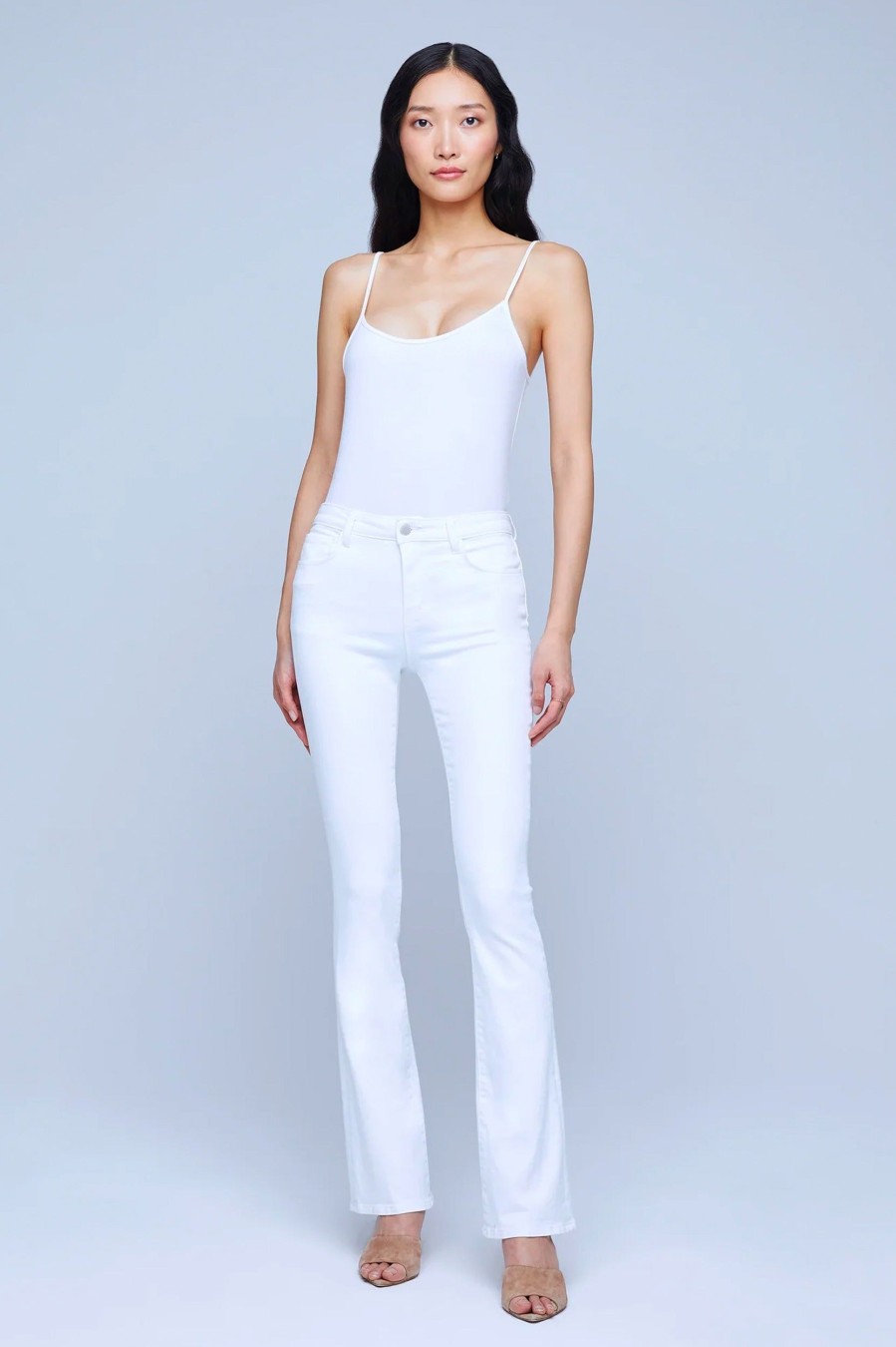 Denim L'Agence | Selma Jean In Blanc White