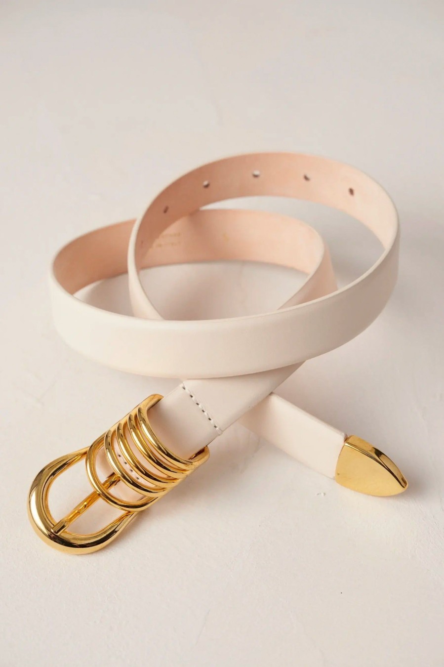 Accessories Déhanche | Hollyhock Belt In Ivory & Gold Neutrals