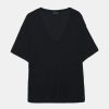 Tops And Shirts Anine Bing | Vale Tee In Cashmere Blend Black