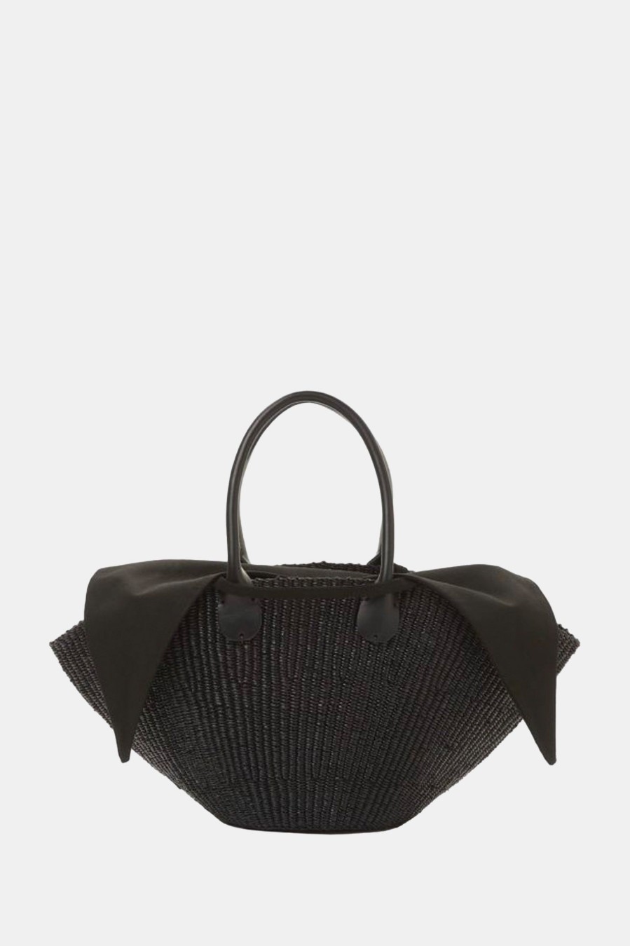 Accessories Muuñ | Sophia Straw Bag In Black