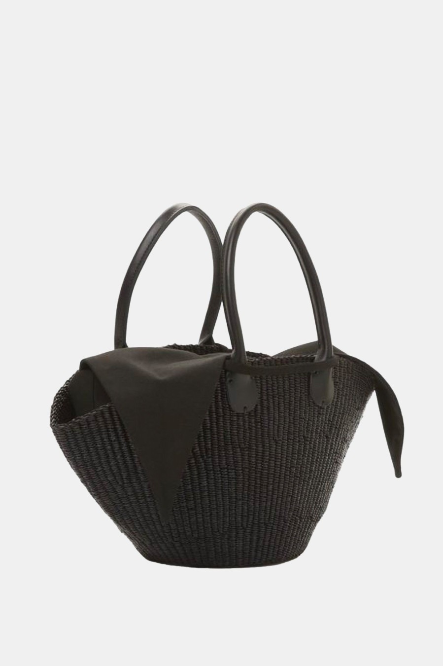 Accessories Muuñ | Sophia Straw Bag In Black