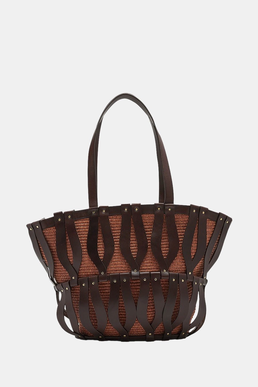 Accessories ULLA JOHNSON | Indra Large Tote In Chocolate Henna Brown