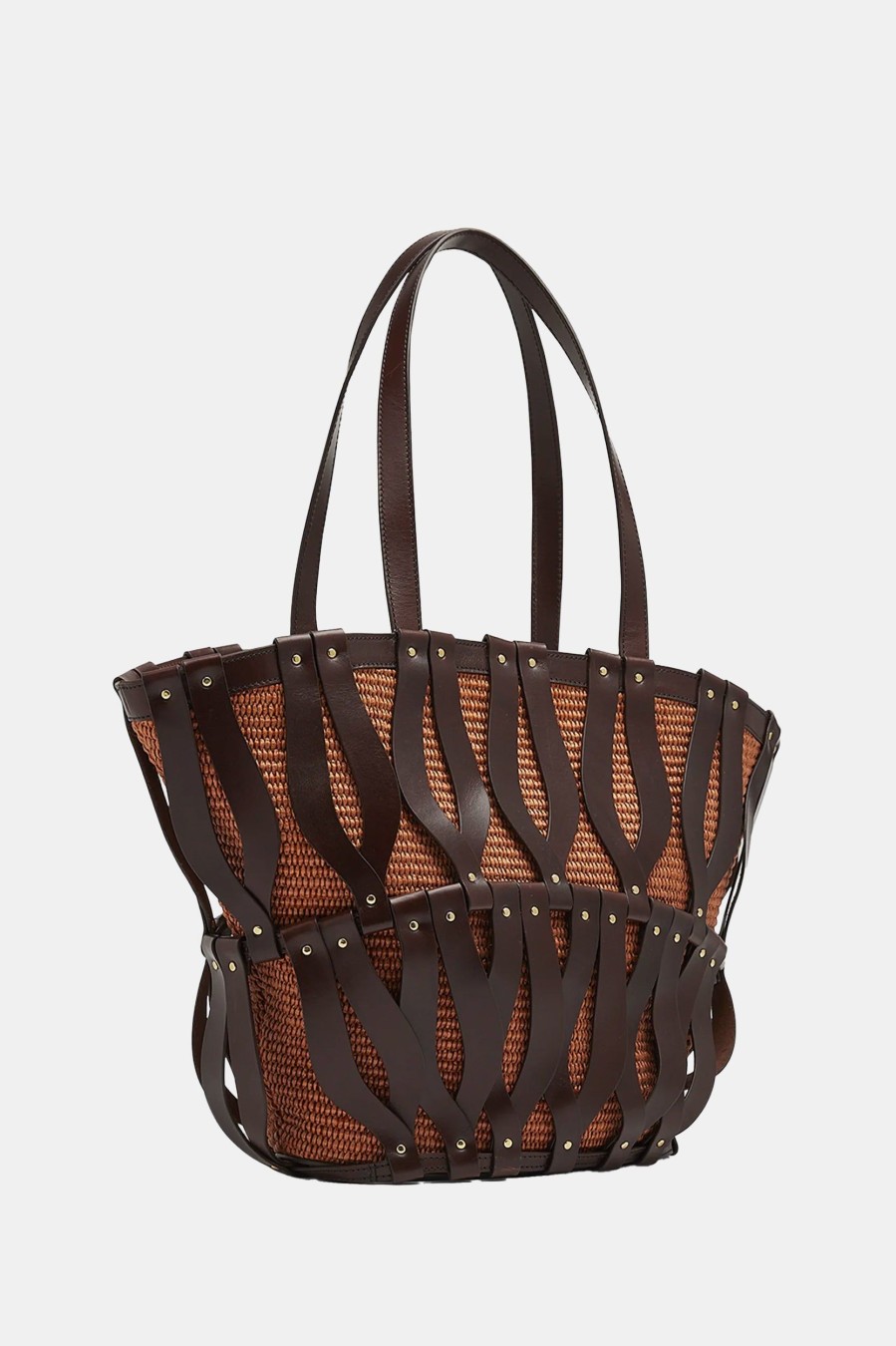 Accessories ULLA JOHNSON | Indra Large Tote In Chocolate Henna Brown