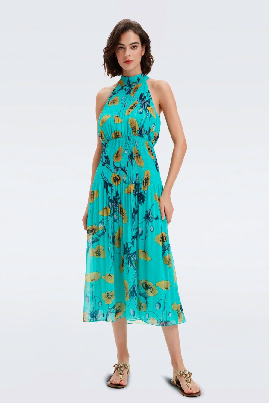 Dresses Diane Von Furstenberg | Lupin Dress In Poppy Goddess Multi