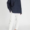 Tops And Shirts Lee Mathews | Lm Poplin Shirt In Navy Blue