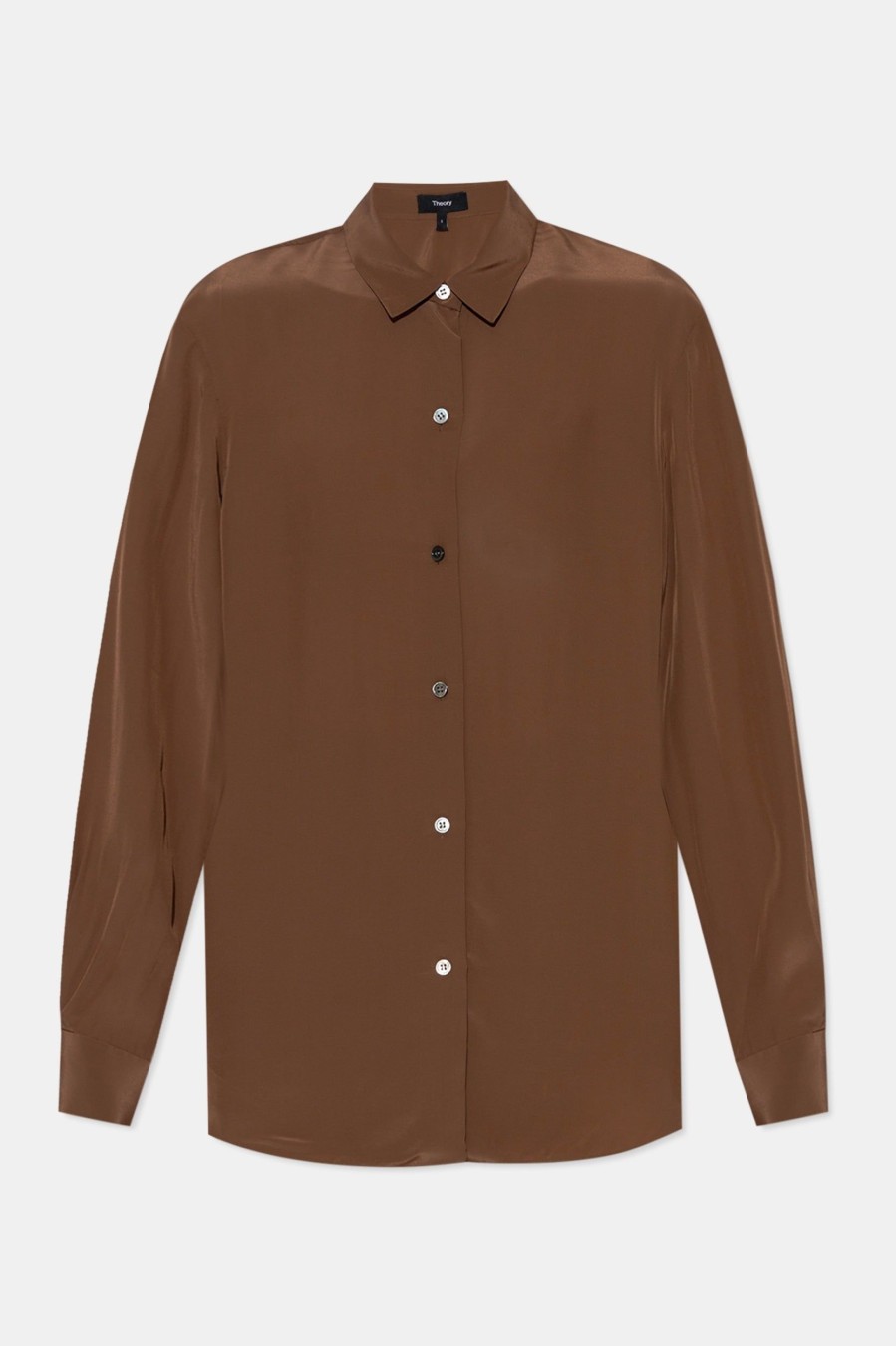 Tops And Shirts Theory | Classic Collar Shirt In Pecan Brown