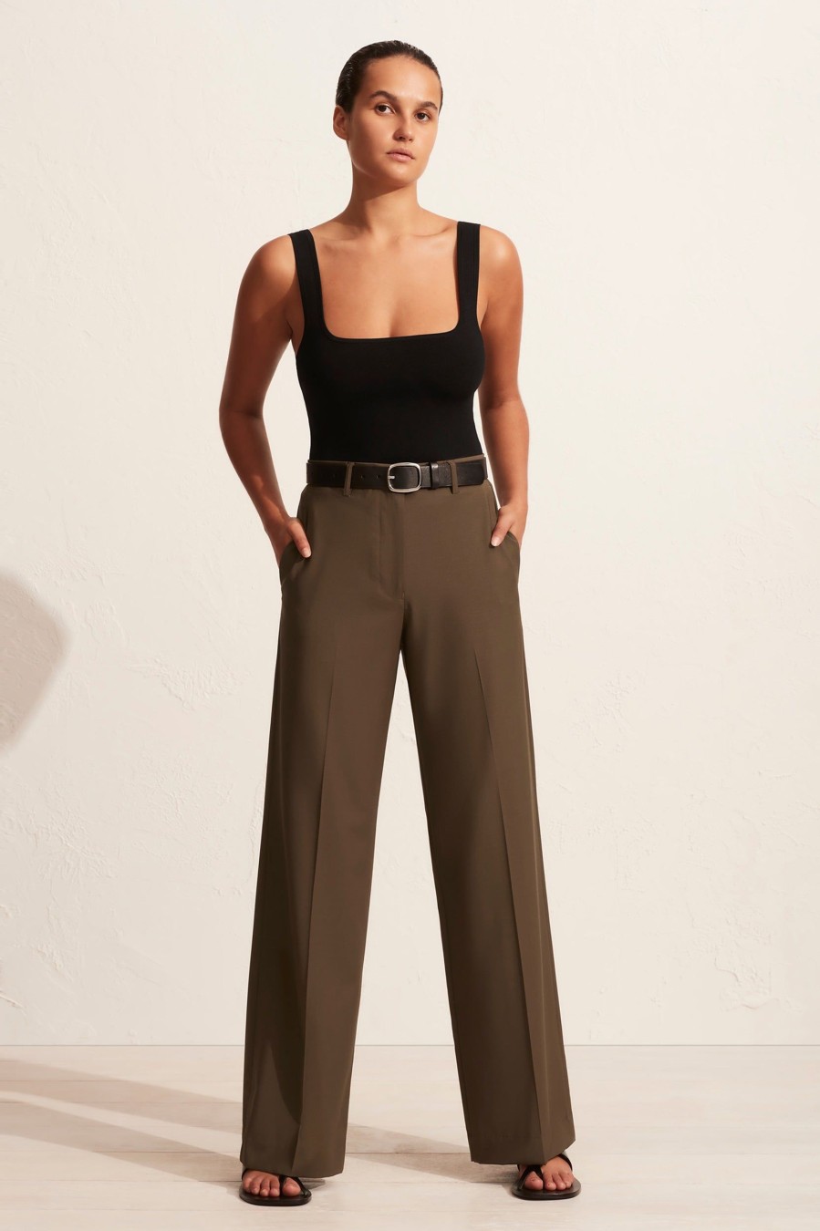 Trousers Matteau | Relaxed Tailored Trouser In Coffee Brown