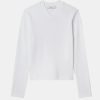 Tops And Shirts Tibi | Perfect Shrunken V Neck Tee In White