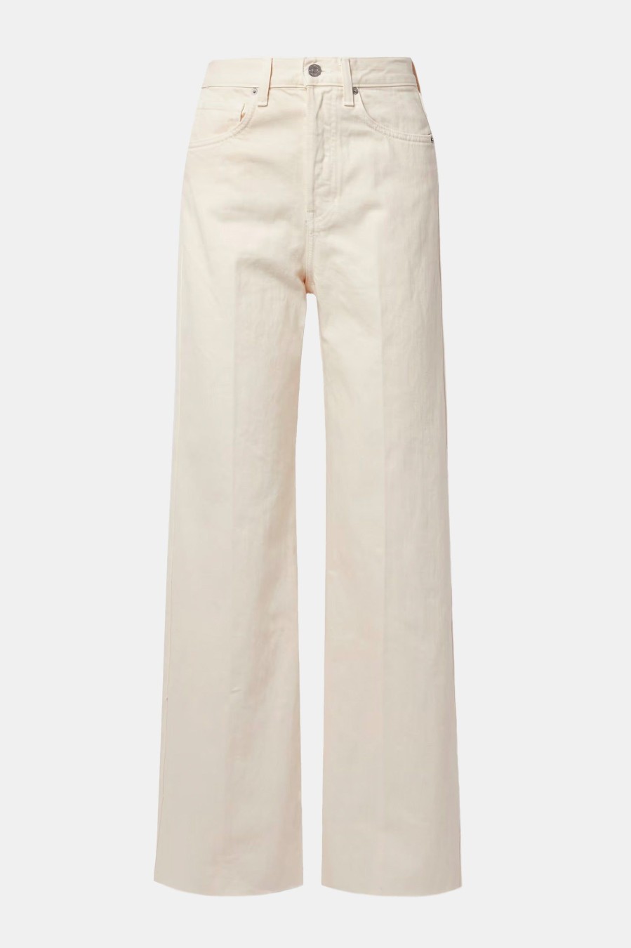 Jeans Veronica Beard | Taylor Wide-Leg Jean In Ecru Neutrals