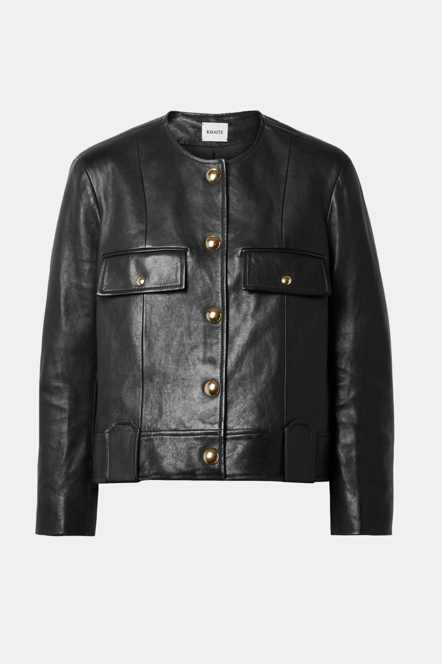 Coats And Jackets KHAITE | Laybin Jacket In Leather Black