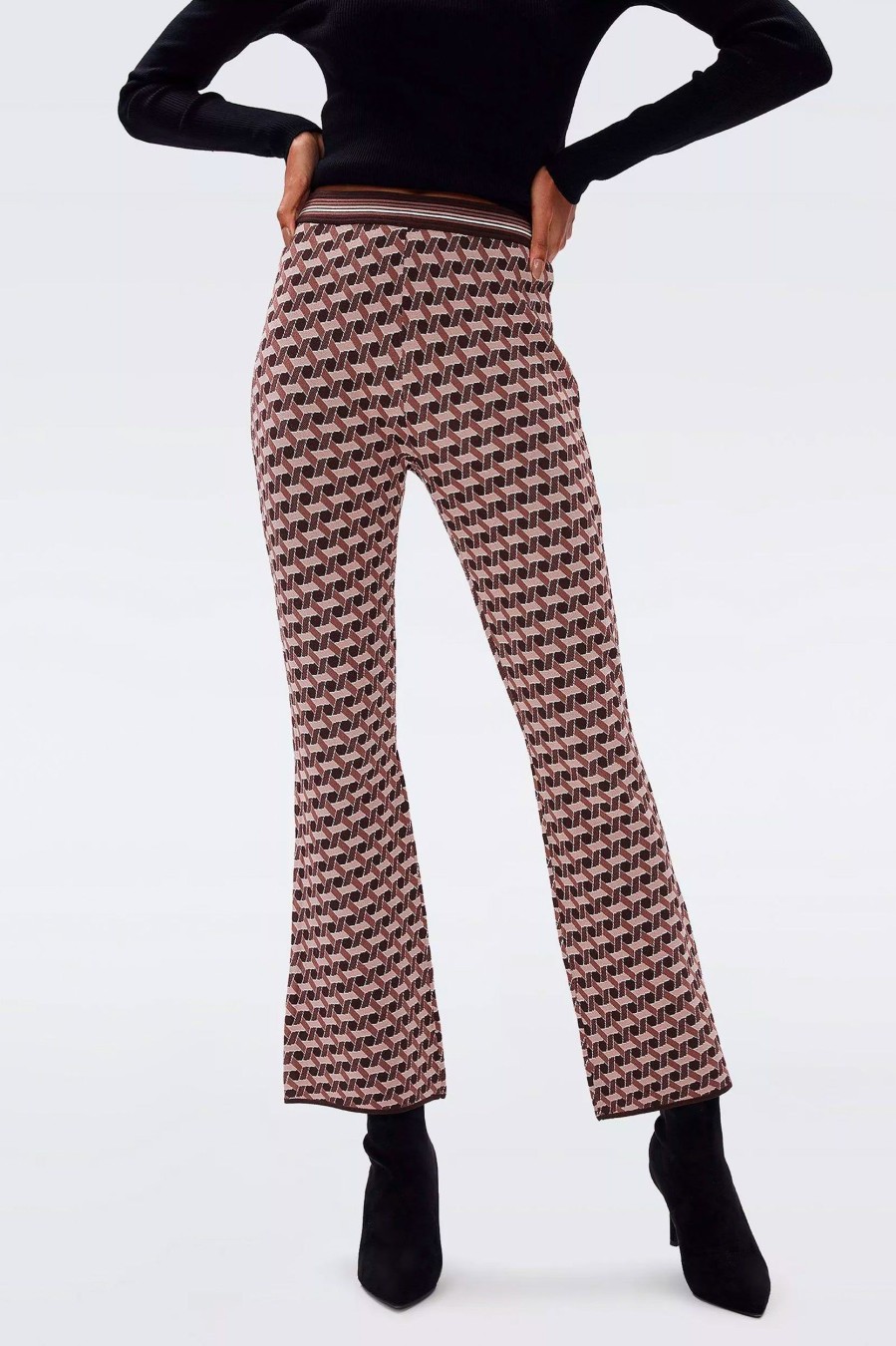 Trousers Diane Von Furstenberg | Juno Knit Jacquard Pant Multi