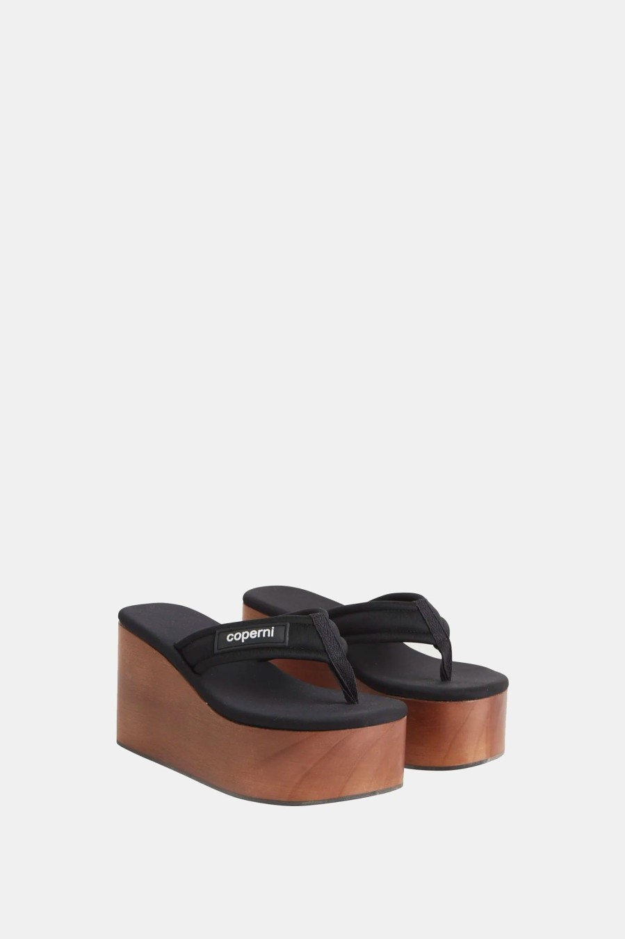 Shoes Coperni | Wooden Branded Wedge Sandal Multi