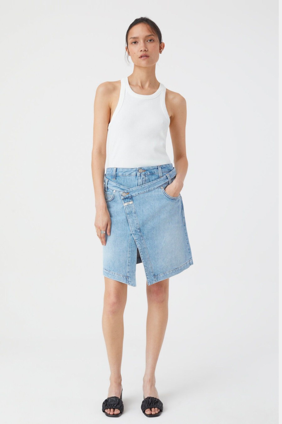 Skirts CLOSED | Mini Skirt In Mid Blue Denim