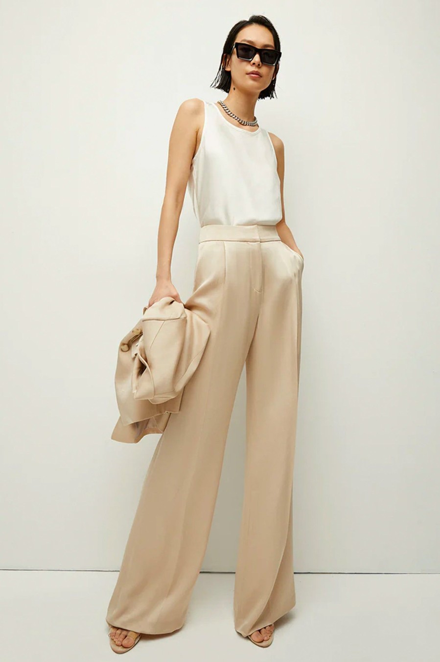 Trousers Veronica Beard | Robinne Pant In Sand Neutrals