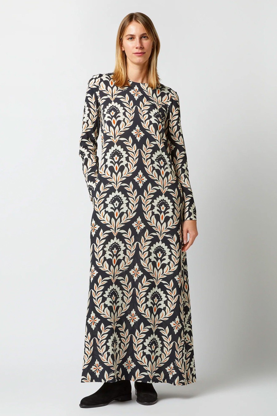 Dresses La DoubleJ | Long Sleeve Swing Dress In Ghirlanda Multi