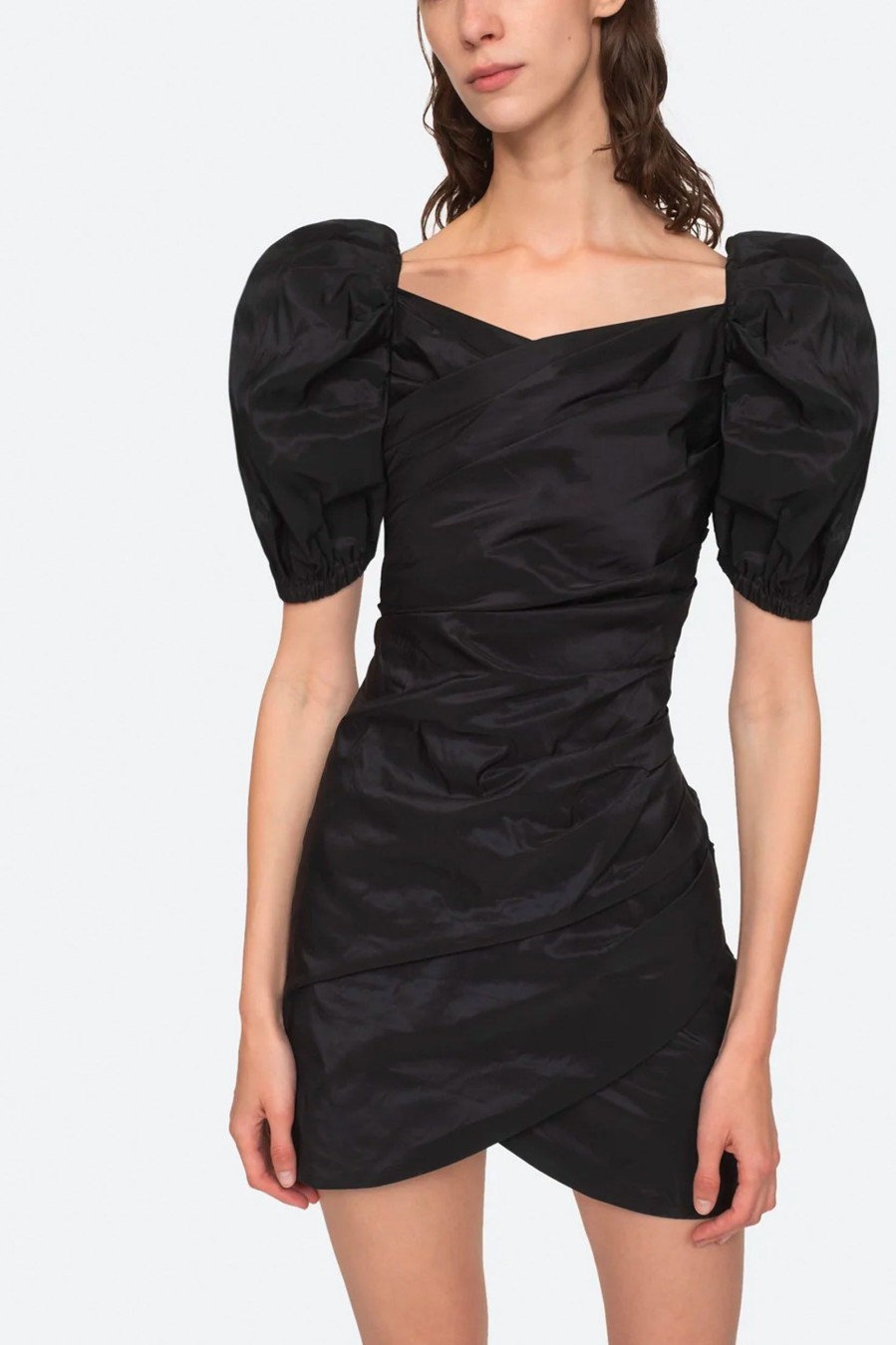 Dresses Sea New York | Diana Taffeta Sweet Heart Dress Black